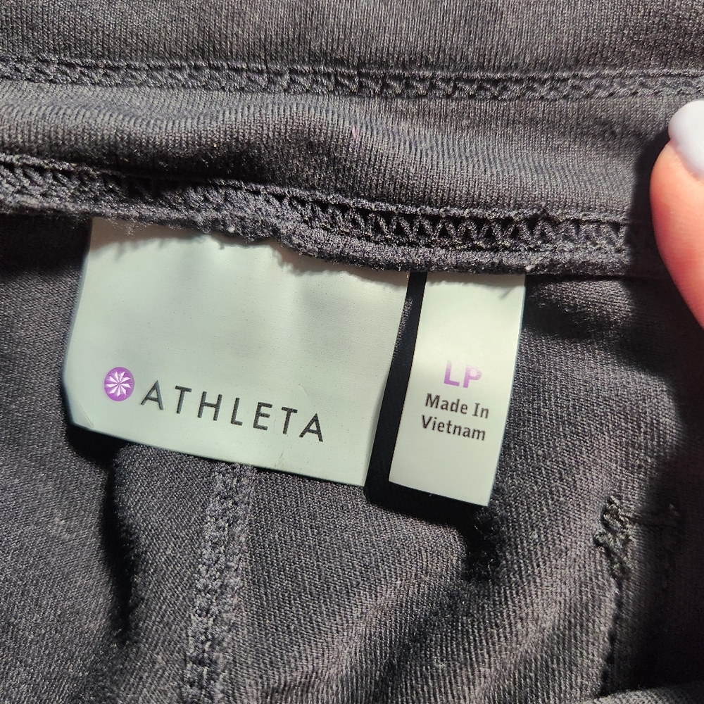 Athleta Metro Slouch Black Jogger Pants with Zipper Pockets,‎ Size LP - Picture 5 of 10
